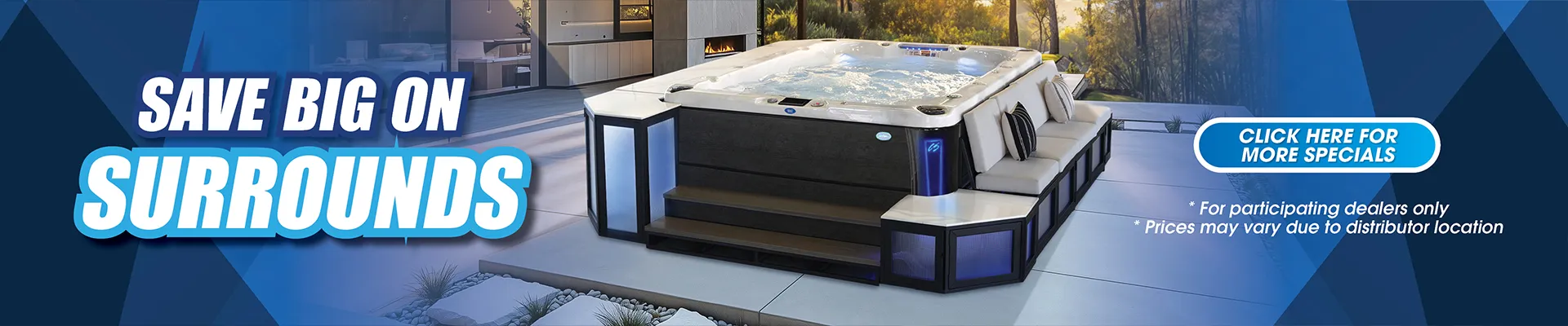 Calspas hot tub being used in a family setting - Desert Springs