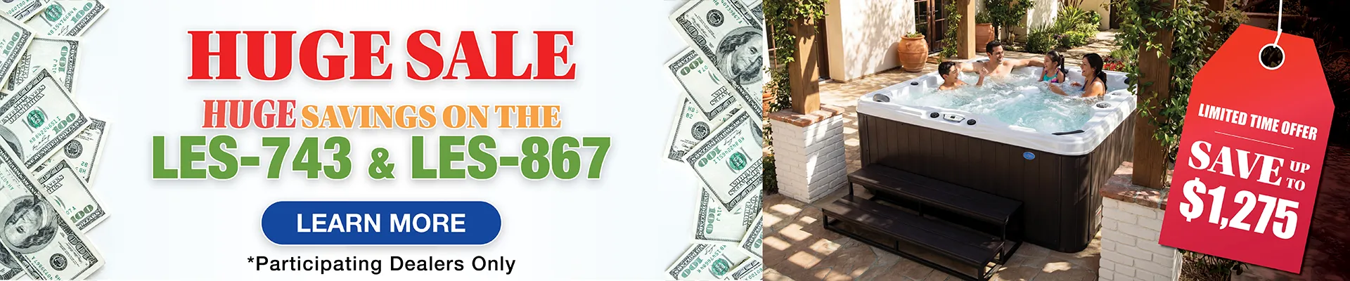 Calspas hot tub being used in a family setting - Desert Springs